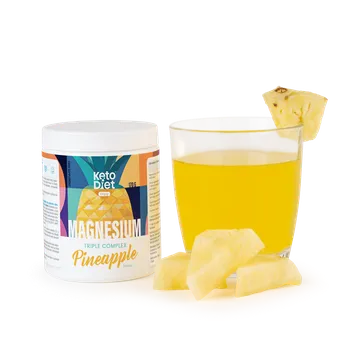 Zdraví KetoDiet Hořčík TRIPLE komplex – ananasová příchuť: Magnesium bisglycinate, malát &amp; citrát