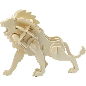 3D dřevěný model lev