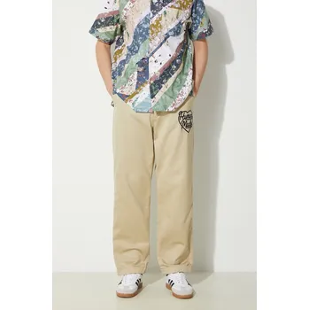 Bavlněné kalhoty Human Made Chino Pants béžová barva, ve střihu chinos, HM27PT006, L, 80X