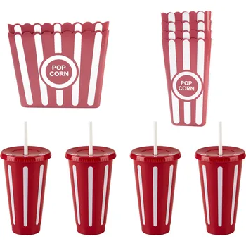 Sada nádobí LIVARNO home Sada kelímků, 4dílná / Sada kbelíků na popcorn 2dílná / 4dílná