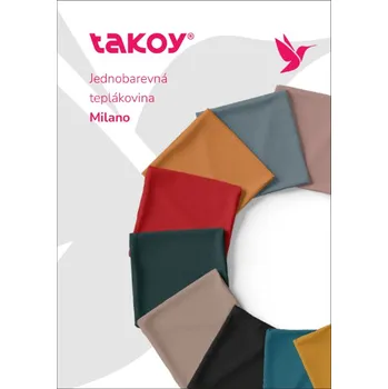 Vzorník- Jednobarevná teplákovina Milano