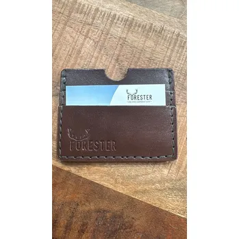 Peněženka FORESTER - Kožené pouzdro na vizitky Hnědá Hovězí kůže