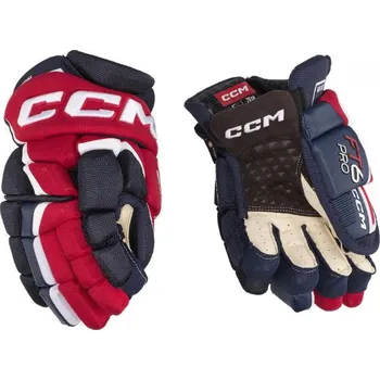 Hokejové rukavice Rukavice CCM Jetspeed FT6 Pro JR, tmavě modrá-červená-bílá, Junior, 11" CCM