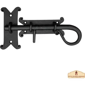 Výprodej Kovaná dveřní závora s pojistkou, gotický styl, 22 cm - Outlet