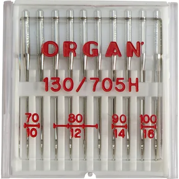 JEHLA ORGAN 130/705H STANDARD SÍLA 70-100 OSTRÁ ŠPIČKA, BALENÍ 10KS