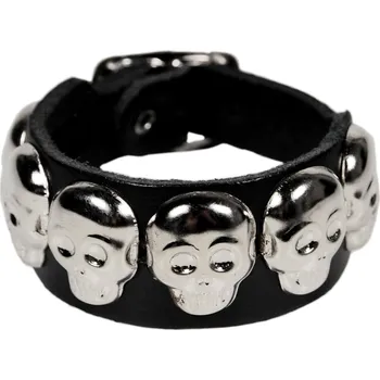 Náramek Stahovák na zápěstí lebky 1 řadý