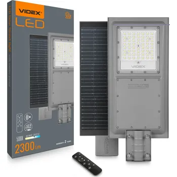 Venkovní osvětlení VIDEX Solární pouliční LED světlo, 2300 lm | VIDEX