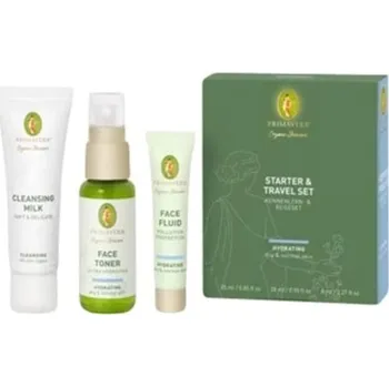 Kosmetická sada Primavera Pece-o-oblicej HydratingHydrataceStartovací a cestovní sada Čisticí mléko Soft & Delicate 25 ml + Pleťové tonikum Ultra Hydrating 28 Pleťový fluid Pollution Protection 8 1 Stk. (409,00 Kč / 1 ks.)