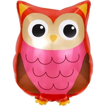 Balónek Foliový balonek Růžová sovička 40 x 35 cm