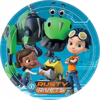 Talíř Amscan RAFCIO ŠROUBOVACÍ talíře 23 cm 8 ks