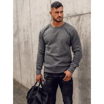 Pánská mikina Antracitová pánská mikina bez kapuce Bolf 2001A - M