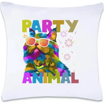 Dekorativní polštářek DOBRÝ TRIKO Polštář s potiskem Party animal 40 x 40 cm Oboustranný tisk: NE