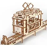 Ugears 3D dřevěné mechanické puzzle Kabinová lanovka s tratí
