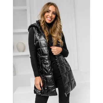 Černá dámská prodloužená prošívaná vesta Bolf 16M9123 - XL