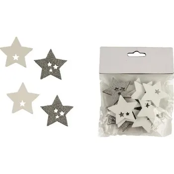 Dekorace - Hvězda k nalepení 12ks D3464-28