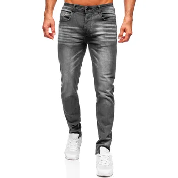 Pánské kalhoty Grafitové pánské džíny regular fit Bolf MP0199GS - 31/M