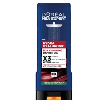 Sprchový gel L'Oréal Paris Men Hydra Hyaluronic hydratační sprchový gel, 400 ml