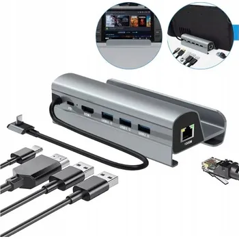 HUB Dock USB-C pro MSI CLAW Asus ROG ALLY Zotac Gaming Zone HDMI LAN USB