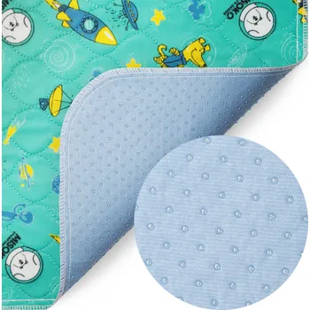 toaleta pro psa MISOKO Absorpční pratelná podložka pro psy MISOKO - potisk rakety 122 x 122 cm (balení 2 ks)