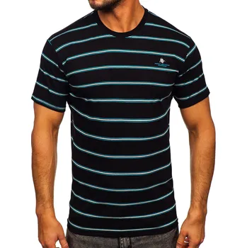 Pánská móda Černé pánské tričko Bolf 14952 - XL