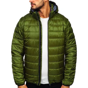 Zelená pánská prošívaná přechodová sportovní bunda Bolf BK111 - L