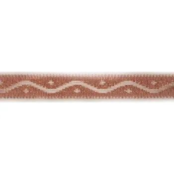 Stuha Plátnová stuha s metaloplastem a drátem, 10 mm, starorůžová