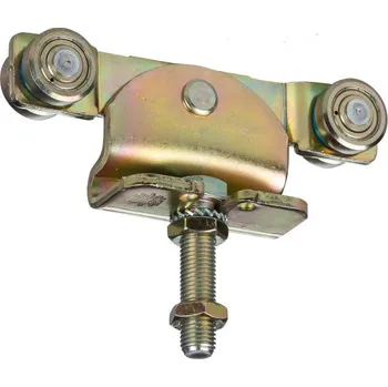 Garážová vrata vozík dvoukolečkový pro posuvná vrata - kladka dvojitá se šroubem a matkou do profilu 30 x 28 x 1,75 mm pro odsuvná vrata, dveře i podvěsné dráhy, nosnost 50 kg