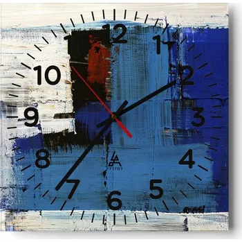 Hodiny Kuchyňské nástěnné hodiny 30x30 Abstrakce Skleněné hodiny do obýváku Moderní Tiché