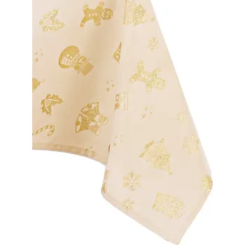 ubrus Ubrus/běhoun na stůl AmeliaHome CHRISTMAS STORY zlatý, velikost 40x140