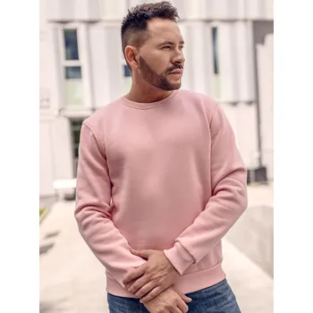 Pánská mikina Světle růžová pánská silná mikina bez kapuce Bolf 2001A - 2XL