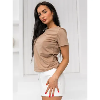 Dámské tričko Béžové dámské tričko bez potisku Bolf SD211 - S