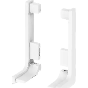 Nábytkové kování Interex design Sada hliníkových koncovek pro profily GOLIAN - L / Bílá matná