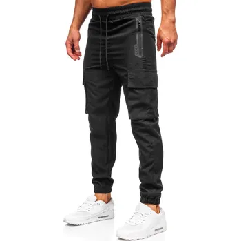 Pánská móda Černé pánské jogger teplákové kapsáčé Bolf HSS297 - 2XL