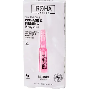 Pleťové sérum IROHA nature Retinol Pro-Age Face Ampoule proti stárnutí a zpevnění obličeje s retinolem 5x1,5ml