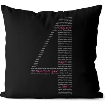 Dekorativní polštářek Polštář 40 x 40 cm - Naše výročí - číslo 4