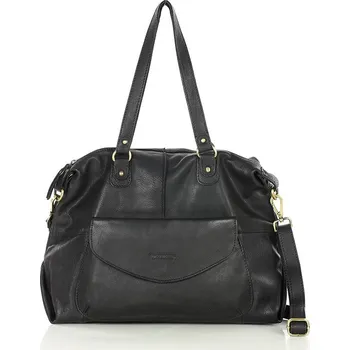 Kabelka Marco Mazzini Shopper bag A4 kožená kabelka do práce MAZZINI; černá