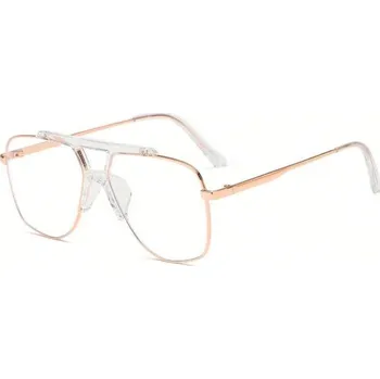 Brýlová obroučka Unisex brýle proti modrému světlu - Růžově zlaté, transparentní
