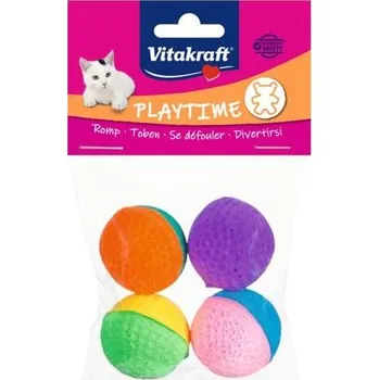 Hračka pro psa HRAČKA 4 MĚKKÉ MÍČKY GUMA 4CM