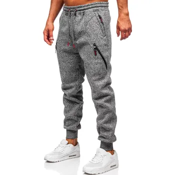 Pánské kalhoty Antracitové pánské zateplené jogger tepláky Bolf Q1104 - L