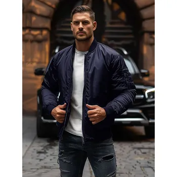 Tmavě modrá pánská přechodová bunda bomber Bolf AK95A2 - M