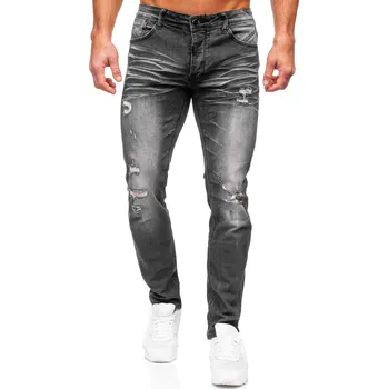 Pánské kalhoty Černé pánské džíny slim fit Bolf MP0032N - 31/M
