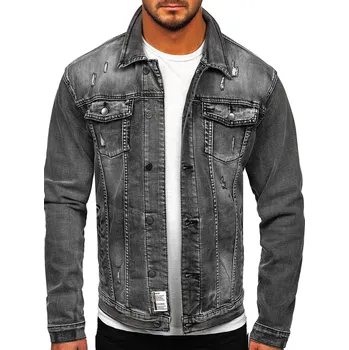 Šedá pánská džínová bunda Bolf MJ500G - S