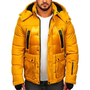 Pánský kabát Kamelová pánská prošívaná zimní bunda Bolf 99527 - M