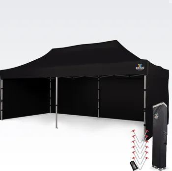 Zahradní stan Svatební stan 4x8m V ceně: 3 plné stěny, 12 kolíků a ochranný návlek + 5 letá záruka!