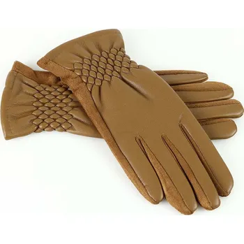 Rukavice MARCO MAZZINI Hnědé rukavice s třásněmi (R53f) Velikost: ONE SIZE