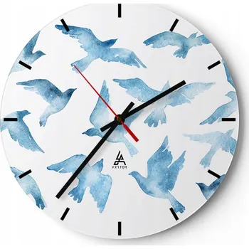 Hodiny Nástěnné hodiny do kuchyně 30x30 Abstrakce Skleněné hodiny do obýváku Tiché