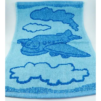 Dětský ručník modrý – letadlo