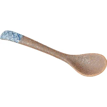 Příbor Jídelní lžíce BASKETWEAVE 12,5 cm, modrá, keramika, MIJ