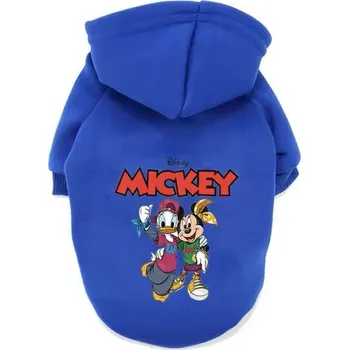 Obleček pro psa Designový zimní overal (mikina) pro malá a střední plemena psů s Disney postavičkami Motiv: 7 Mickey a kačer Donald, Velikost: XL