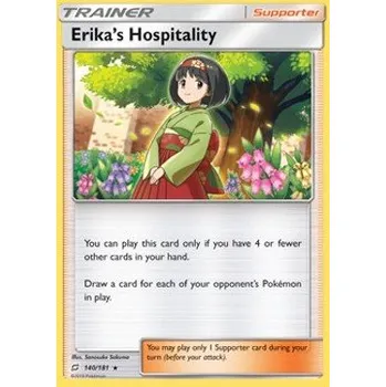 Karetní hra Pokémon TEU 140/181 Erika's Hospitality - Team Up Stav: Excellent, Verze: HOLO